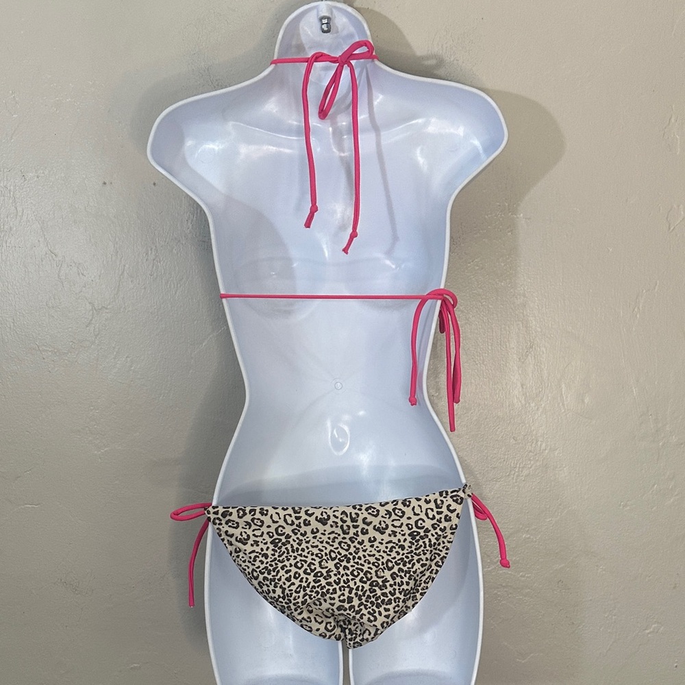 Accessorize Leopard Bikini with Pink Ties - Picture 2 of 4